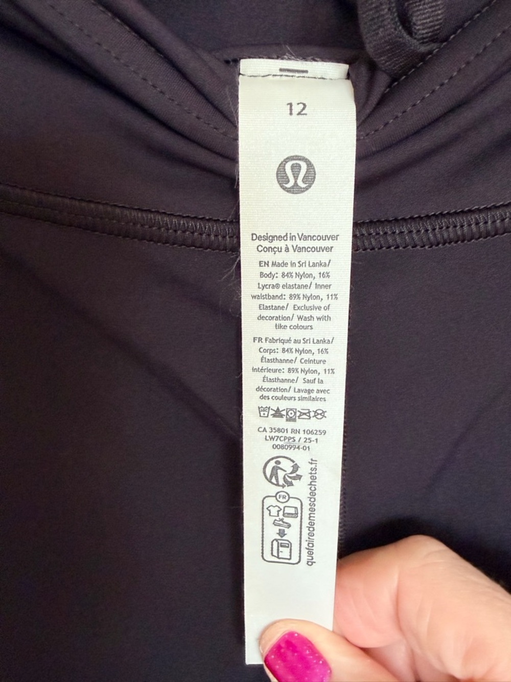 Lululemon Women’s Fast & Free High Rise Black Short 6” EC - Picture 3 of 3